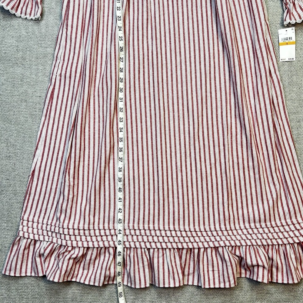 Eileen West Striped BRUSHED COTTON FLANNEL Ballet Nightgown S Cottage - Picture 7 of 8